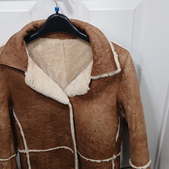 🩷 Sheepskin Women's Coat & matching hat Shearling. - Picture 2 of 14